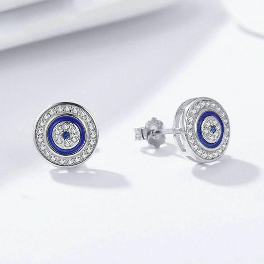 Dazzling Symbolic Evil Eye Earrings - ShopLorca