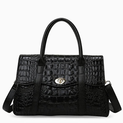 Leocadia Crocodile Pattern Medium Tote Bag - ShopLorca