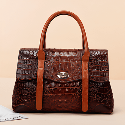 Leocadia Crocodile Pattern Medium Tote Bag - ShopLorca