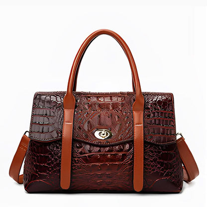 Leocadia Crocodile Pattern Medium Tote Bag - ShopLorca