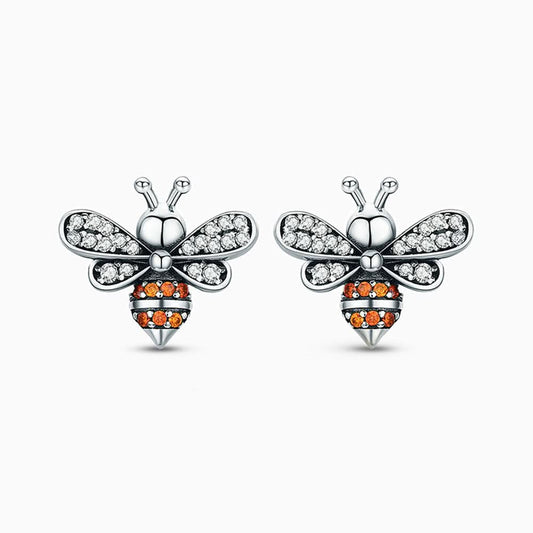 Sparkling Bee Stud Earrings - ShopLorca