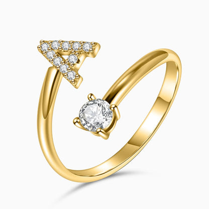 Sparkling Initial Ring - ShopLorca