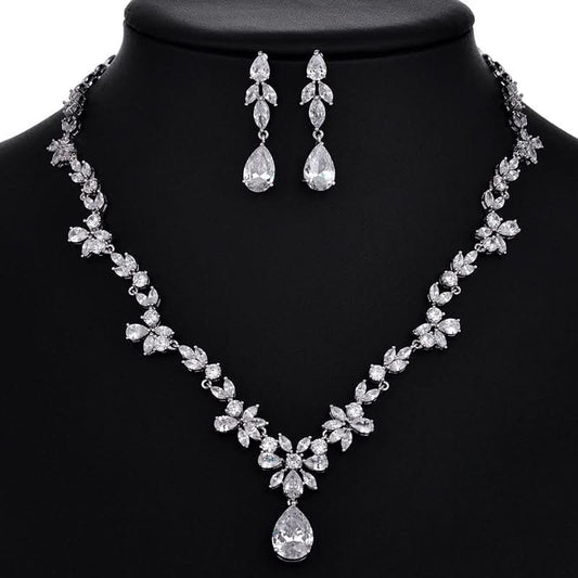 Stunning Flower Drop Jewelry Set - ShopLorca