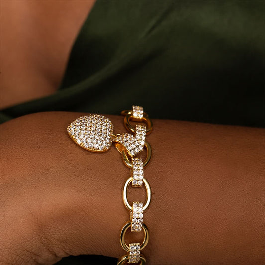 The Hills Heart Pendant Bracelet - ShopLorca