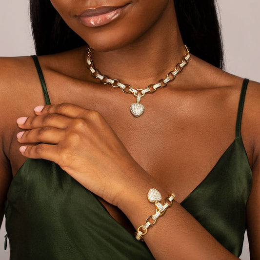 The Hills Heart Pendant Jewelry Set - ShopLorca